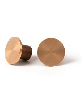 2 1/2" Flat Brass Cap for 5/8" Rebar with Plastic Insert