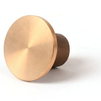 2" Flat Brass Cap for 3/4" Rebar with Plastic Insert