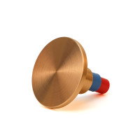 3"  Flat Brass Cap for 5/8" Rebar with Plastic Insert