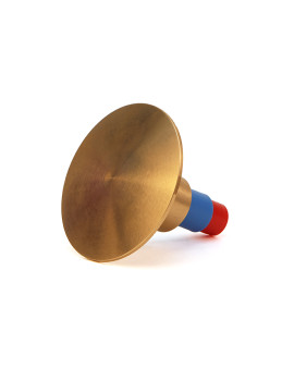 3 1/4" Dome Brass Cap for 1/2" Rebar with Plastic Insert