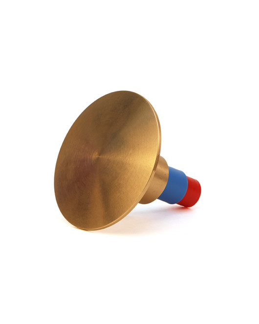 3 1/4" Dome Brass Cap for 1/2" Rebar with Plastic Insert
