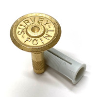 30mm Brass Marker Survey Point w/Expansion Plug