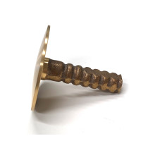 3 1/4" Dome Cast Brass Monument Marker w/Corrugated Stem