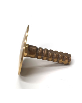 3 1/4" Dome Cast Brass Monument Marker w/Corrugated Stem