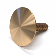 3 1/4" Dome Cast Brass Monument Marker w/Corrugated Stem