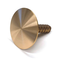 3 1/4" Dome Cast Brass Monument Marker w/Corrugated Stem