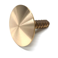 3" Dome Cast Brass Monument Marker w/Corrugated Stem