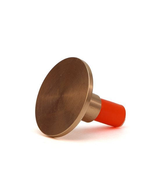 2 1/2" Flat Brass Top for 3/4" Rebar with Plastic Insert