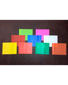 Marking Flags Plain 2.5" x 3.5" On 21" Staff With 1,000 Per Carton