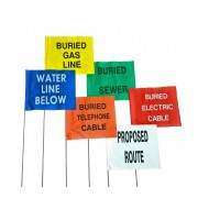 Printed Marking Flags - 4" x 5" on 21" staff