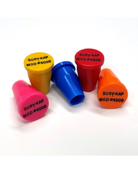 PERMAMARK Plastic Marker with recessed black letters for 1/2" Rebar or 3/4" Pipe