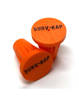 Ribbed Rebar Cap for 1/2" rebar with 2 lines of 1/8" lettering