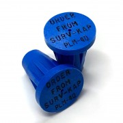 Ribbed Rebar Cap for 1/2" rebar with 4 lines of 1/8" lettering 