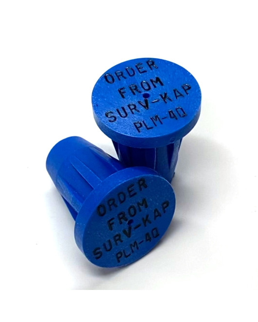 Ribbed Rebar Cap for 1/2" rebar with 4 lines of 1/8" lettering