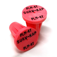 Ribbed Rebar Cap for 1/2" rebar with 3 lines of 1/8" lettering