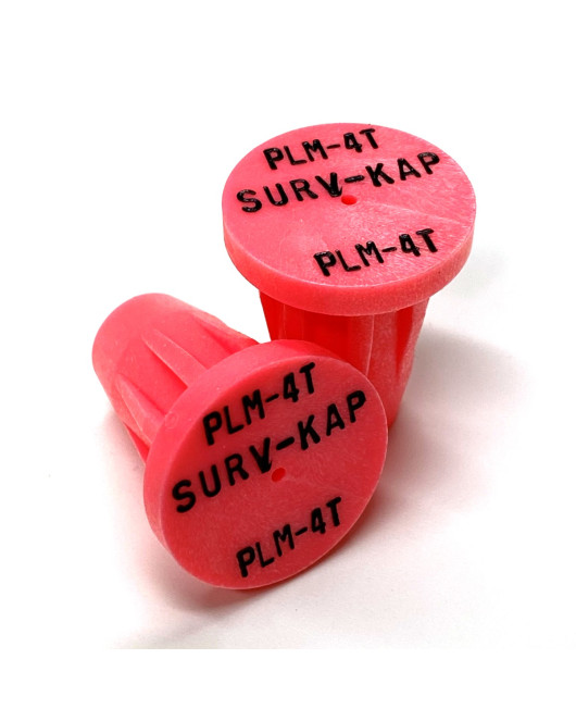 Ribbed Rebar Cap for 1/2" rebar with 3 lines of 1/8" lettering