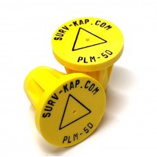 Ribbed Rebar Cap for 5/8" rebar with 1/8" radial lettering and delta center mark