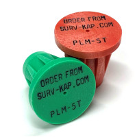 Ribbed Rebar Cap for 5/8" rebar with 3 lines of 1/8" lettering