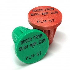Ribbed Rebar Cap for 5/8" rebar with 3 lines of 1/8" lettering 