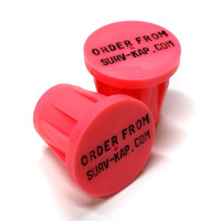 Ribbed Rebar Cap for 3/4" rebar with 2 lines of 1/8" lettering