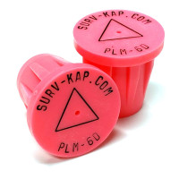 Ribbed Rebar Cap for 3/4" rebar with 1/8" radial lettering and delta center mark