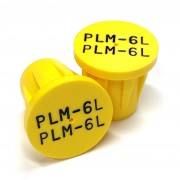 Ribbed Rebar Cap for 3/4" rebar with 2 lines of 3/16" lettering 