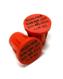 Ribbed Rebar Cap for 3/4" rebar with 4 lines of 1/8" lettering