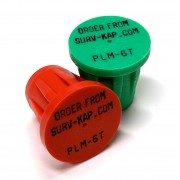 Ribbed Rebar Cap for 3/4" rebar with 3 lines of 1/8" lettering 