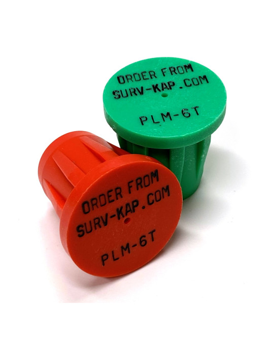 Ribbed Rebar Cap for 3/4" rebar with 3 lines of 1/8" lettering