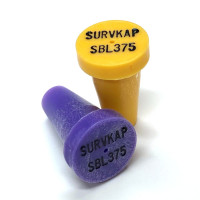 Plastic Marker with recessed black letters for 3/8" Rebar or 1/2" pipe