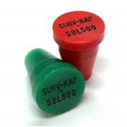 Plastic Marker with recessed black letters for 1/2" Rebar or 3/4" Pipe