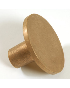 3 1/4" Brass Flat Plain Cap to Fit 9/16" Stainless Steel Monument