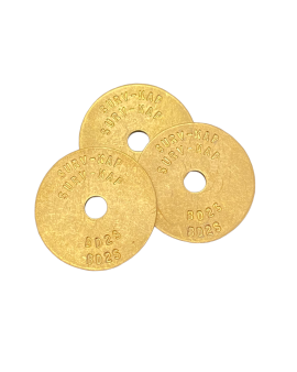 2" Brass Survey Washer (Stamped)